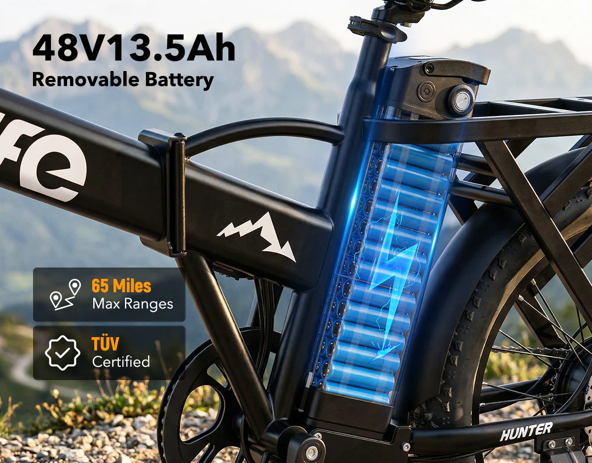 Hunter All-Terrain Folding Electric Bike for Adults - Image 3