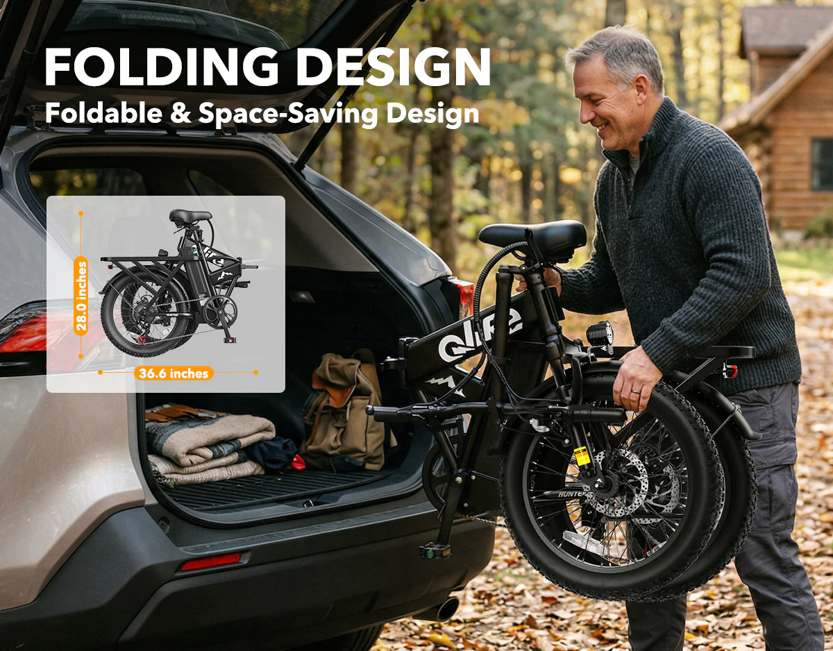 Hunter All-Terrain Folding Electric Bike for Adults - Image 5